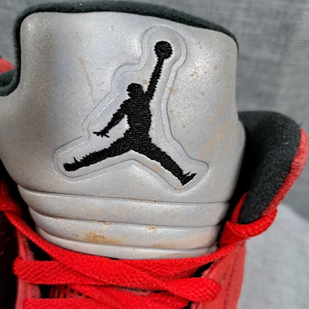 !Nike Air Jordan 5 Retro Red Suede 2017 Men's size 8 - Picture 15 of 16